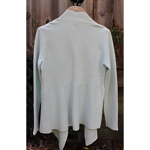 New w/Tags Eileen Fisher ICE BLUE -Angle Jacket in Peruvian Cotton Interlock Med - Picture 2 of 11